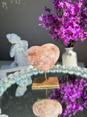 Pink amethyst heart 2816